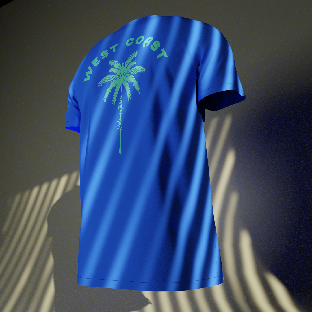 Blue Palm tree T-Shirt