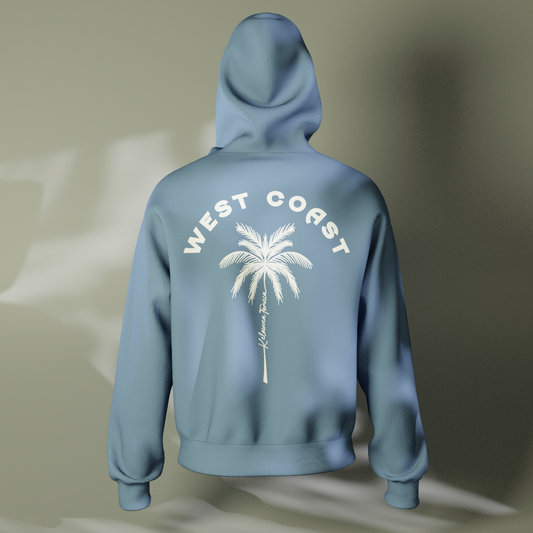 Light Blue Palm Tree Pullover